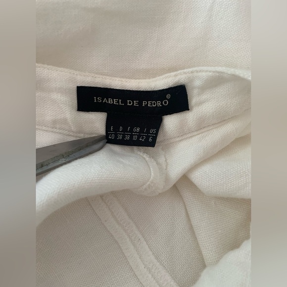 Isabel de Pedro linen maxi fish tail skirt white size 6 - Picture 7 of 8
